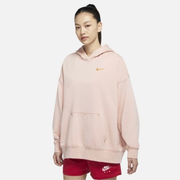 (XL)여성 나이키 스우시 오버핏 후드티 