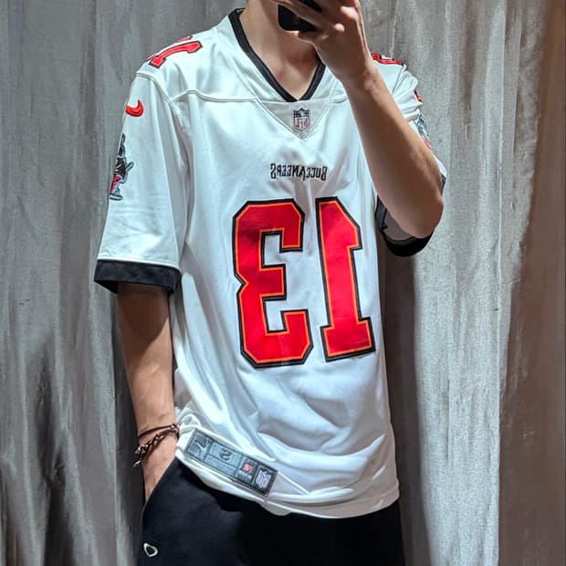 S NFL x NIKE EVANS 13 화이트 풋볼 유니폼 반팔