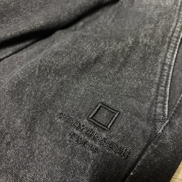 우영미 23 와이드 흑청 밴딩 데님 48