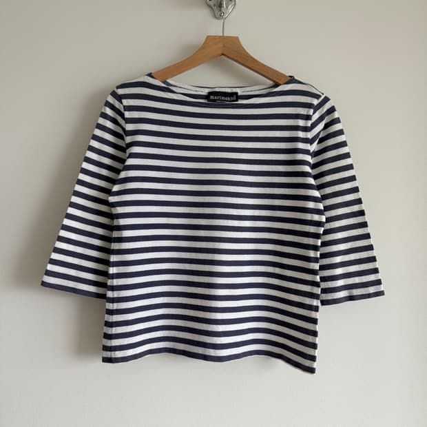 마리메꼬(marimekko) 스트라이프 보트티(FINLAND)