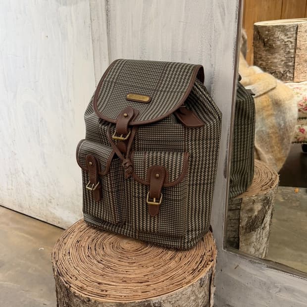 폴로 랄프로렌 글렌 체크 보스턴 백팩