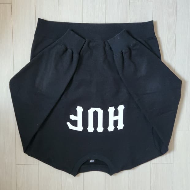 허프 HUF 아치 로고 크루넥 맨투맨 블랙 m