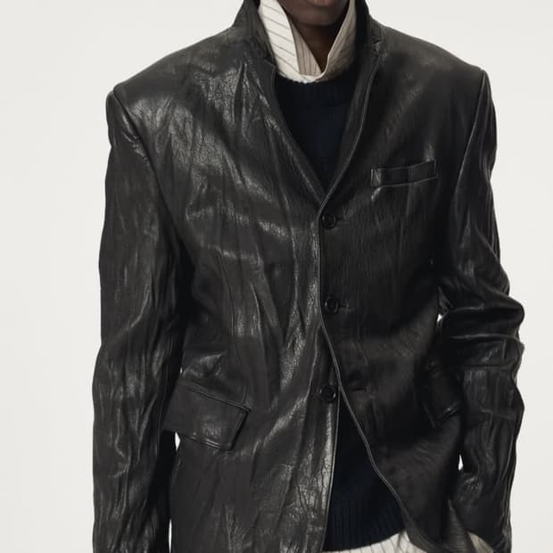 렉토 레더 자켓 L