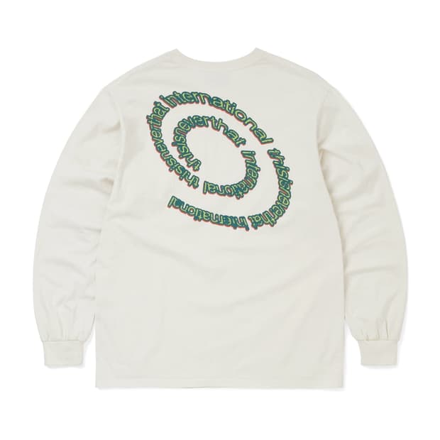[M] 디스이즈네버댓 Spiral Logo L/S Tee Ivory 