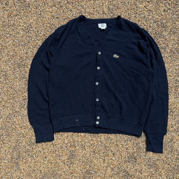 라코스테 80S IZOD 아크릴 가디건