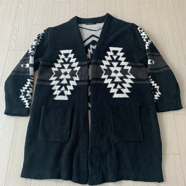 SUR EYE 패턴 니트 가디건 (일본빈티지)