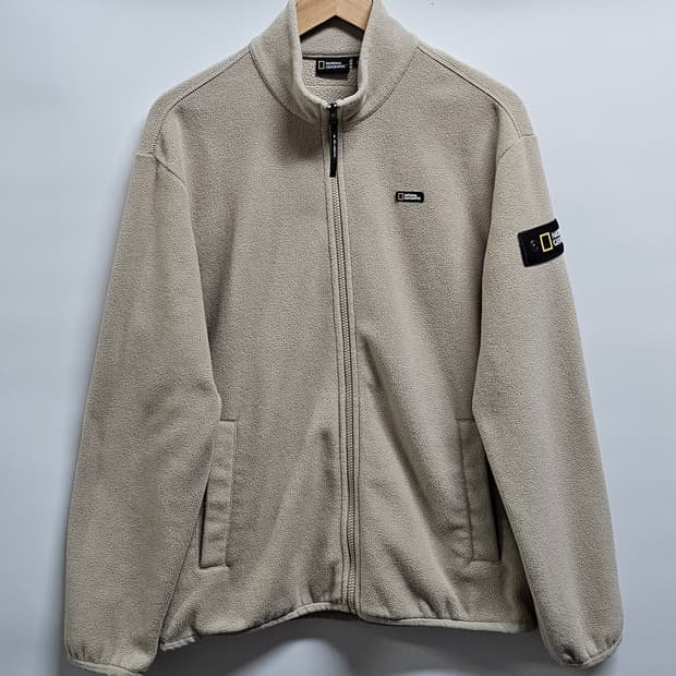 내셔널지오그래픽 베이지색 플리스 자켓 M