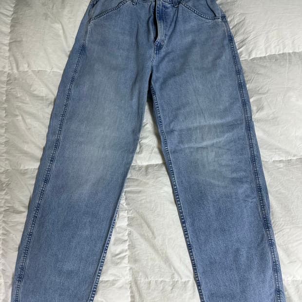 유니클로 와이드 스트레이트 진 연청 31