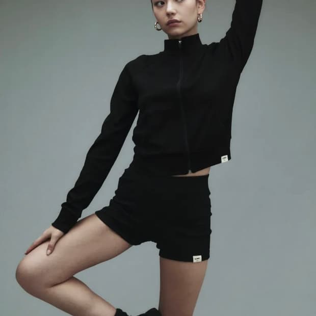 [새상품, 택ㅇ] 글로니 g classic rib shorts 블랙 M