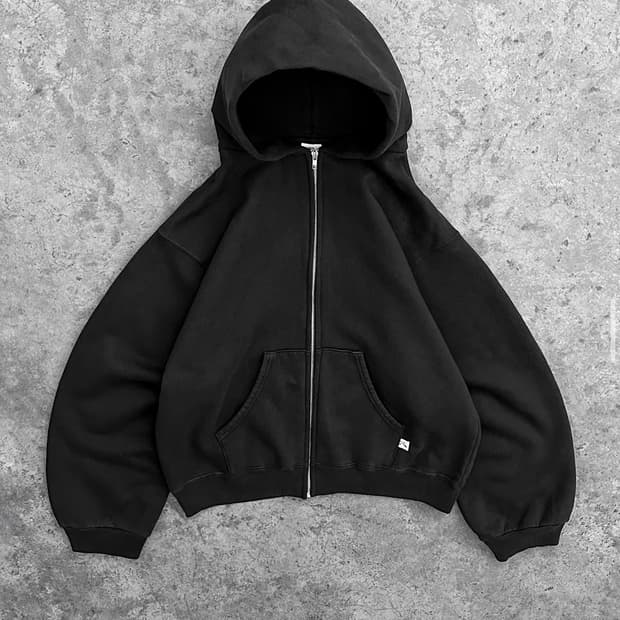 Akimbo faded black zipup hoodie M size