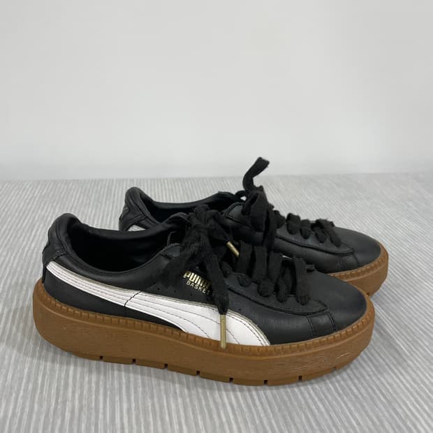  595) 푸마 바스켓 플랫폼 트레이스 스니커즈 230mm