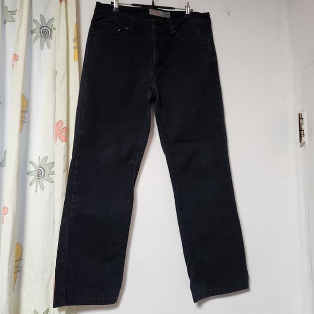 빈티지 검정 데님바지 블랙진32(33)