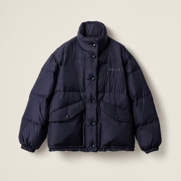 미우미우 남성용 구스다운 패딩 네이비