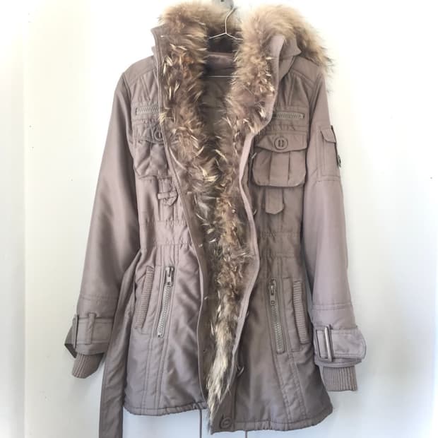 O0s Belted Fur Buttons Jaket