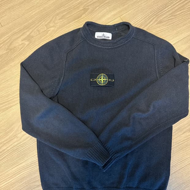 23SS스톤아일랜드 라운드넥 니트 90-S 블 랙