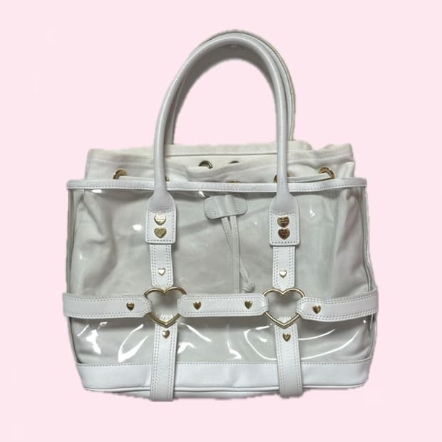 사만다타바사 heart charm pvc bag