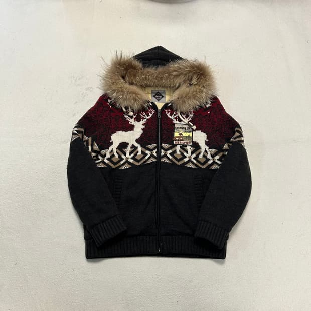 Jeep 울프죠 니트후드집업