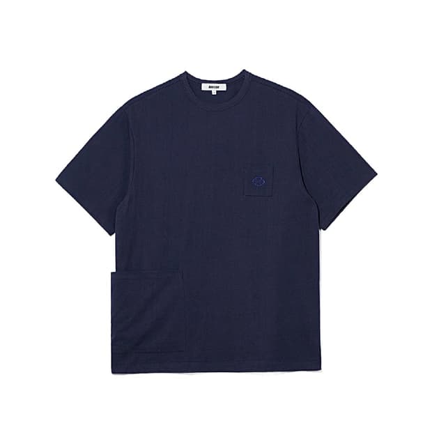 1회착 택포가격 논타입 사이드 파우치엠브로이디드소프트티셔츠 다크네이비 L