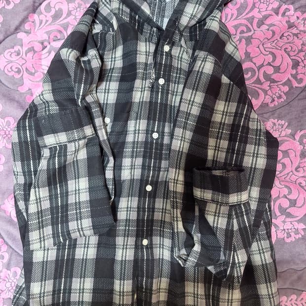 슈프림 후드 프란넬셔츠 L 