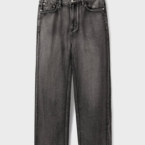 브랜디드 EXTRA WIDE DENIM PANTS [SAND BLACK]