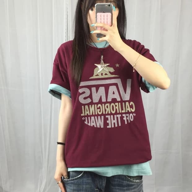 Vans California Burgundy Logo Tee