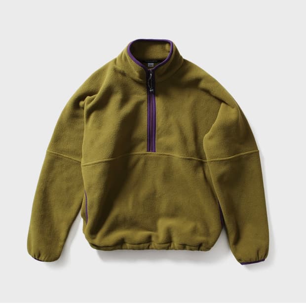 토마스모어 플리스 하프 집업 올리브 XL