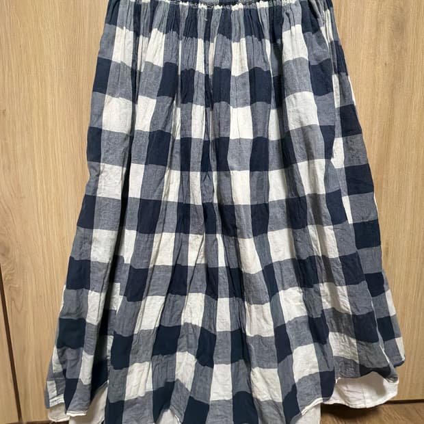 모리걸 밴딩 체크 미디스커트 스즈코