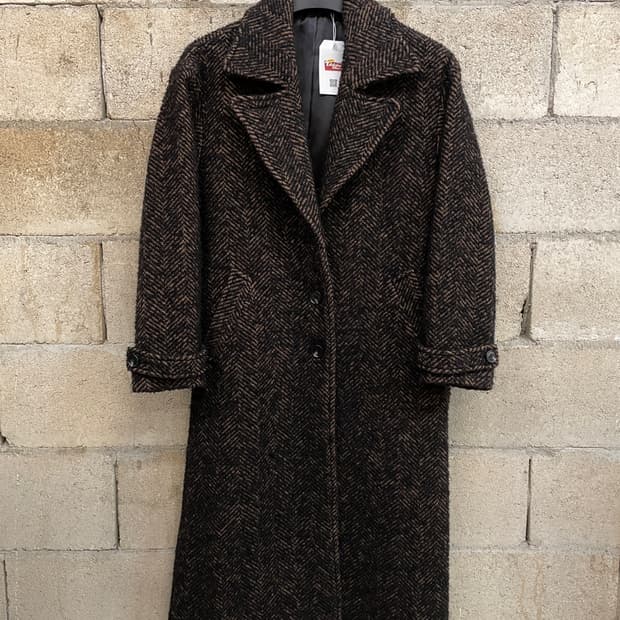 앤아더스토리즈 해링본 모헤어 코트