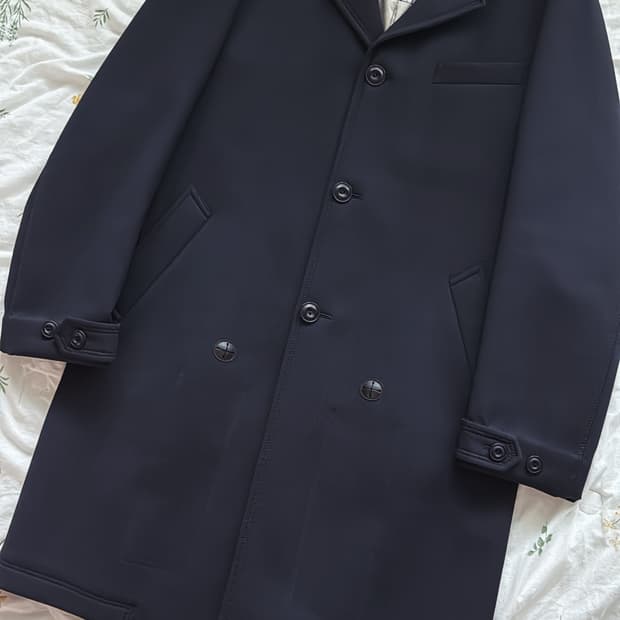 준야와타나베 싱글 네이비 코트 