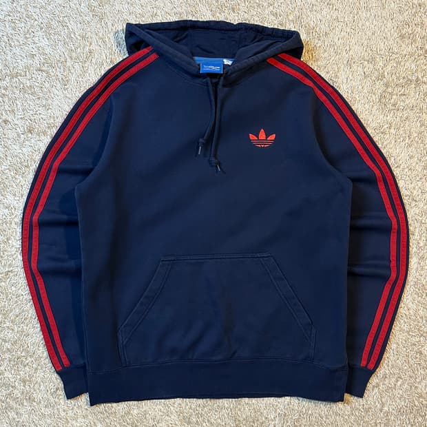 아디다스 파이어버드 사이드라인 후드티 네이비