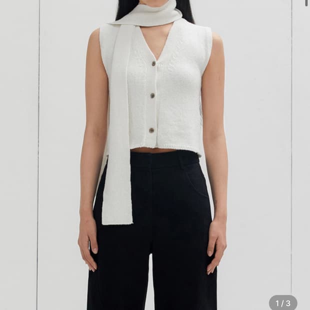 에핑글러 TIE KNIT VEST - IVORY