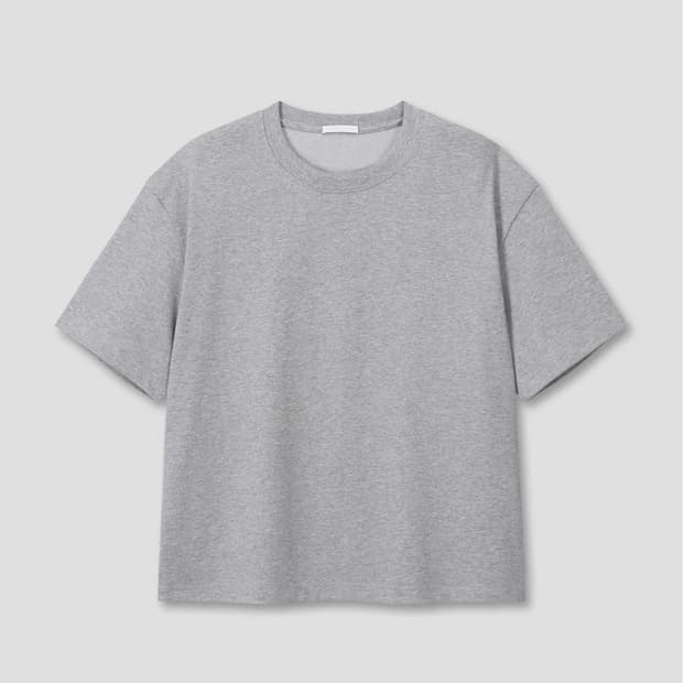 UNIFORM CROP T-SHIRTS (MELANGE GRAY)