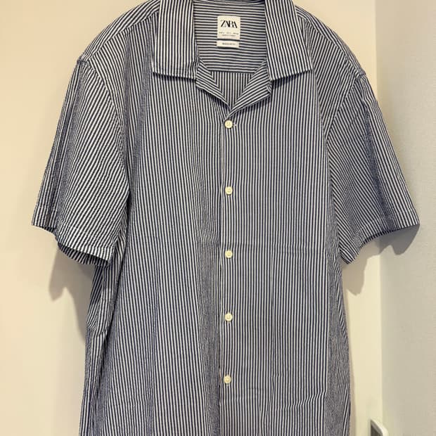 자라 스트라이프 반팔 셔츠 L사이즈