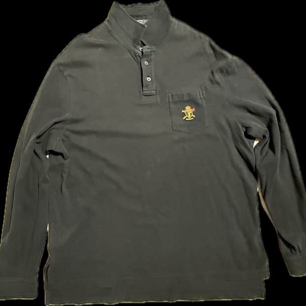 폴로 랄프로렌 크레스트 자수 카라 롱슬리브 