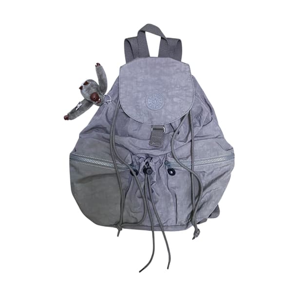 kipling silver mini backpack