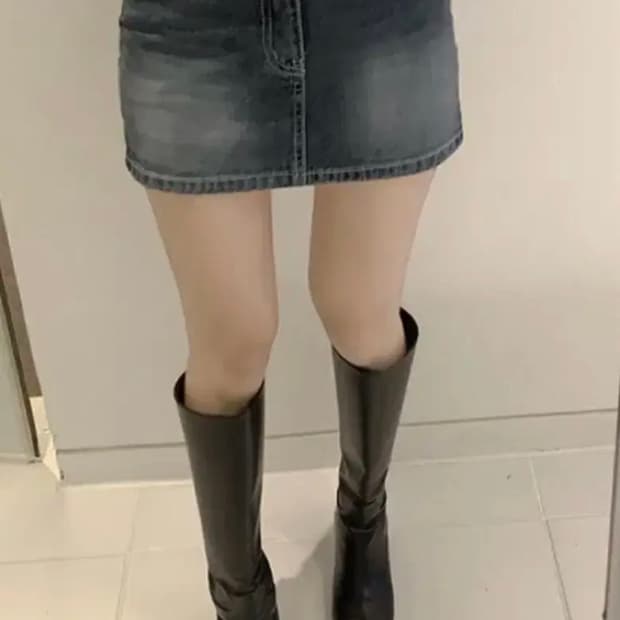 (새상품) 치마 바지 진청 L