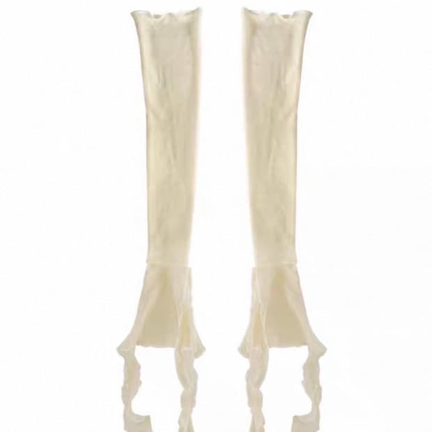 메쉬 암워머 팔토시 아이보리