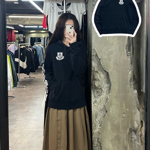 아베크롬비 기모 후드티 블랙 M #csz2367