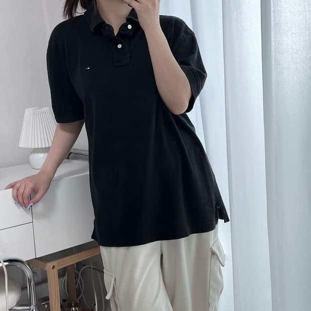 [정품] 타미 블랙 반팔카라티 [ XL ]
