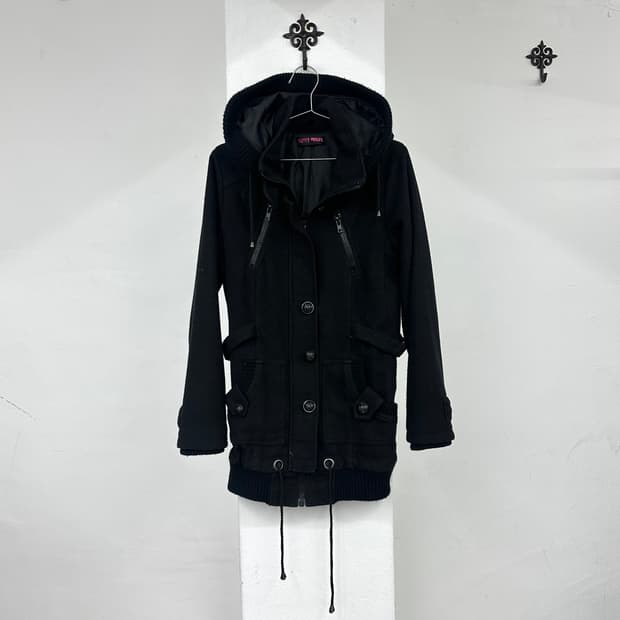 Crazy angel long hood jacket 