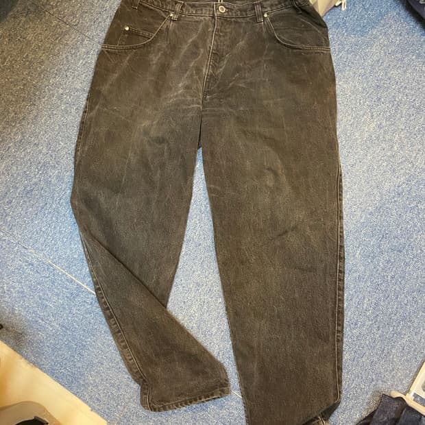 [38x32]90s 리바이스 실버탭 배기 흑청