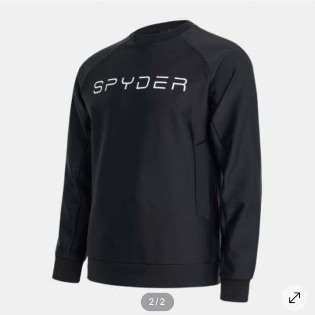 스파이더 안감기모 프론트 레터링 로고 맨투맨 남성 100사이즈