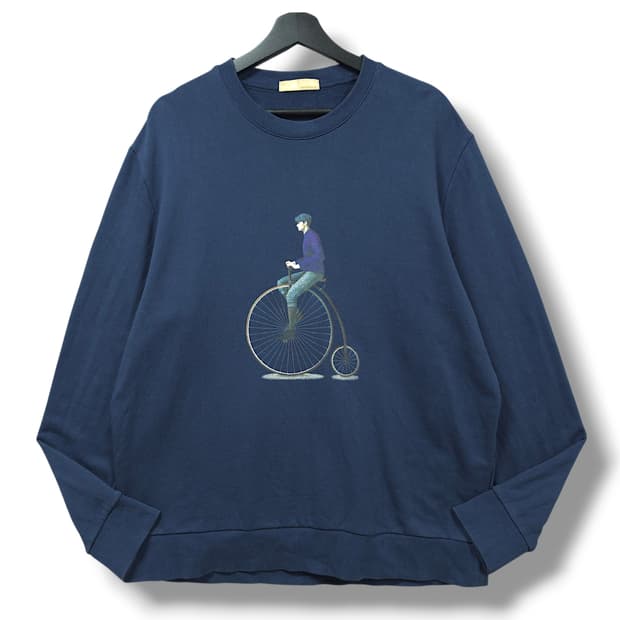 [110] 빈폴 네이비 뉴 바이크 프린트 맨투맨