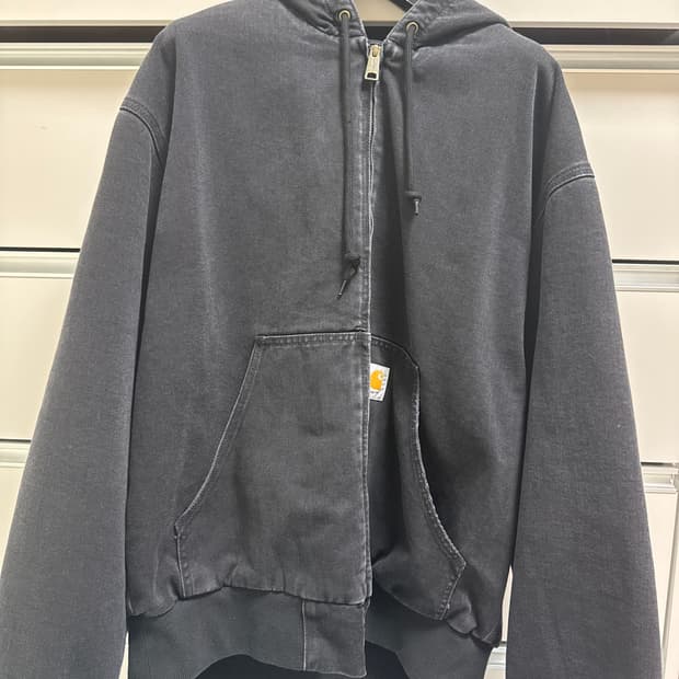 칼하트 WIP 메이틀랜드 데님 OG 액티브 자켓 블랙 스톤 워시드