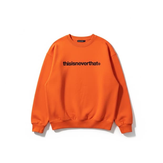 디스이즈네버댓 오렌지 맨투맨 L