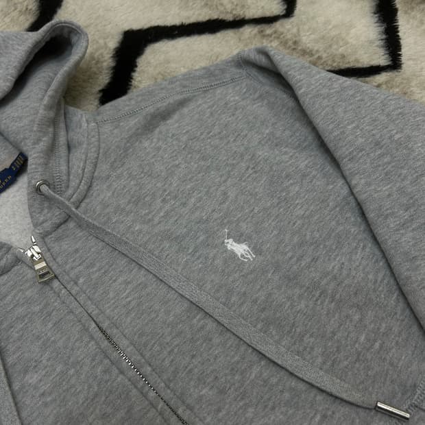 [S]폴로랄프로렌 트임 후드집업/그레이/기모