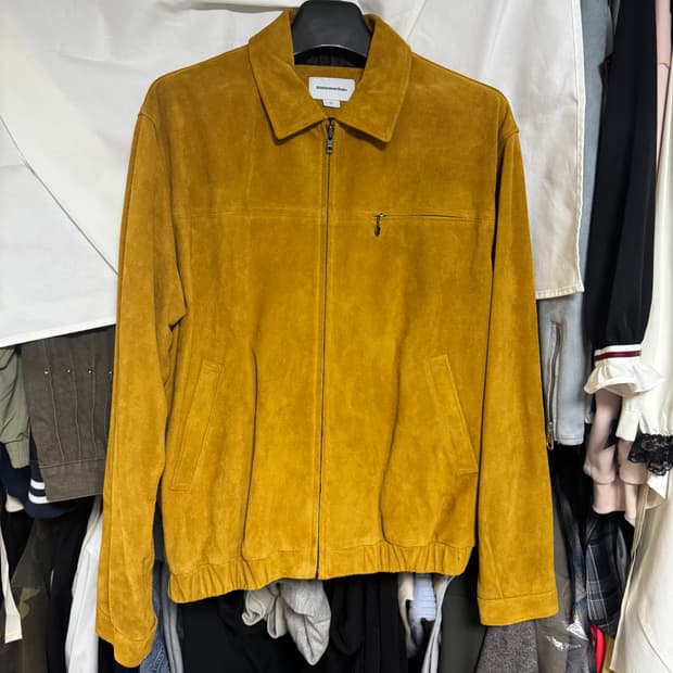 L)디스이즈네버댓 스웨이드 헤링턴 가죽자켓