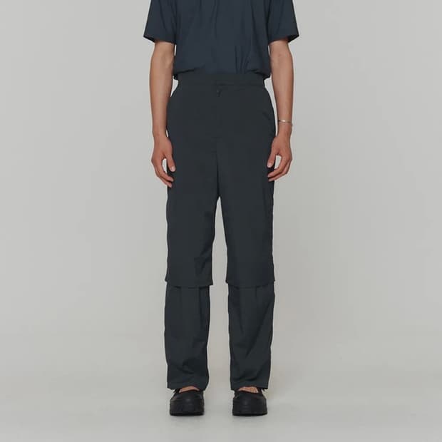 아모멘토 SHEER LAYERED PANTS (CHARCOAL) m