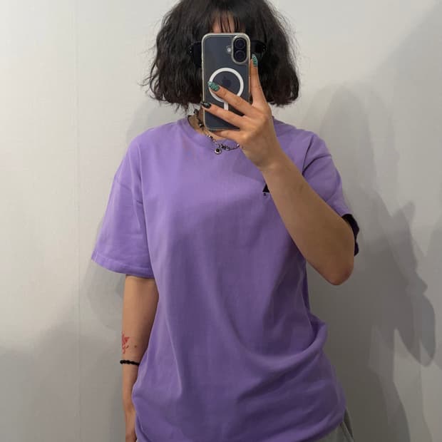 XS 나이키 ACG 로고 반팔 티셔츠 스페이스 퍼플