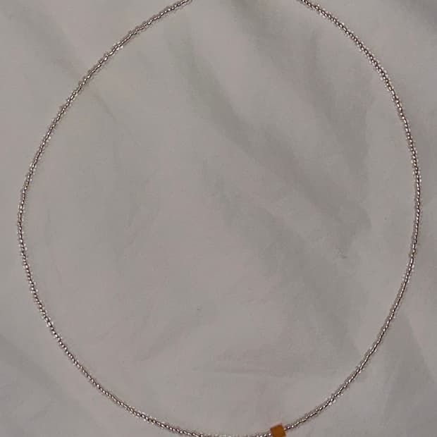 Orange glass necklace 